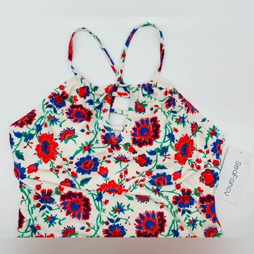 SEA FANCY Floral One Piece Swimsuit Size XL NWT - Picture 2 of 8